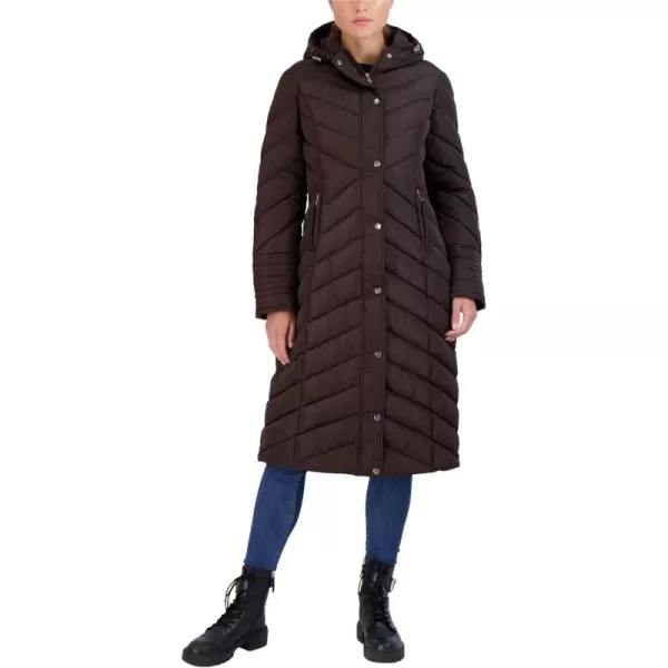 imageMadden Girl by Steve Madden Womens Long Length Maxi Quilted Puffer Jacket S3XChocolate