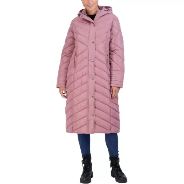 imageMadden Girl by Steve Madden Womens Long Length Maxi Quilted Puffer Jacket S3XDk Dusty Rose