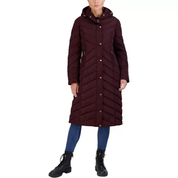 imageMadden Girl by Steve Madden Womens Long Length Maxi Quilted Puffer Jacket S3XMerlot
