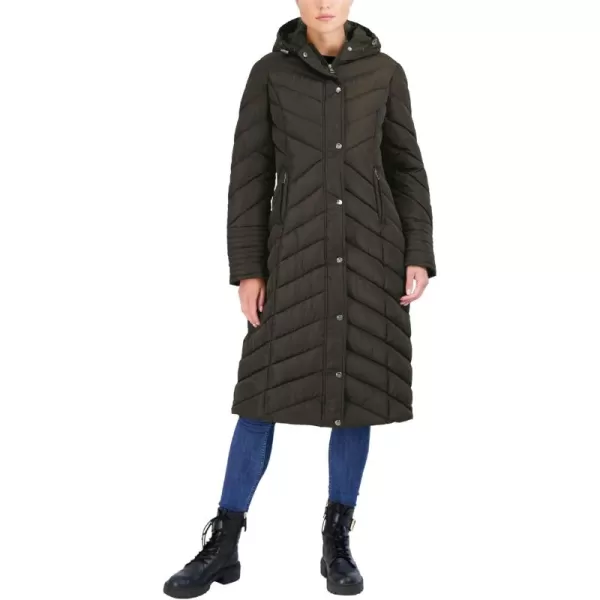 imageMadden Girl by Steve Madden Womens Long Length Maxi Quilted Puffer Jacket S3XOlive