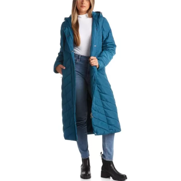 imageMadden Girl by Steve Madden Womens Long Length Maxi Quilted Puffer Jacket S3XPeacock