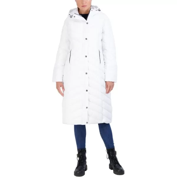 imageMadden Girl by Steve Madden Womens Long Length Maxi Quilted Puffer Jacket S3XWhite