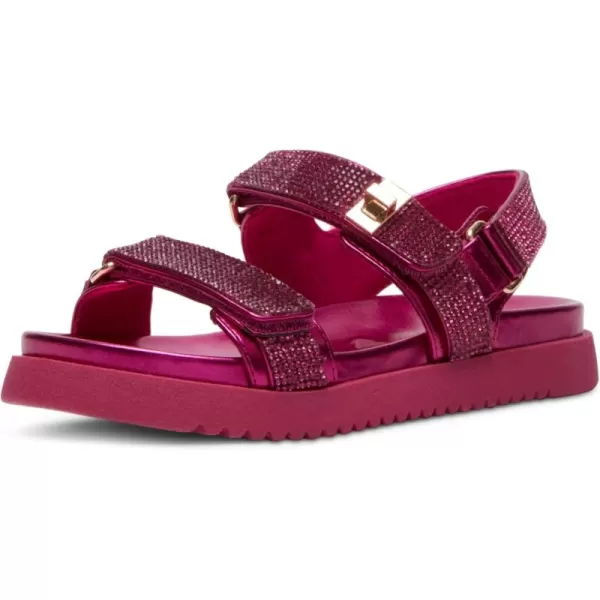 imageSteve Madden Girls Mona Flat SandalPink Rhinestone