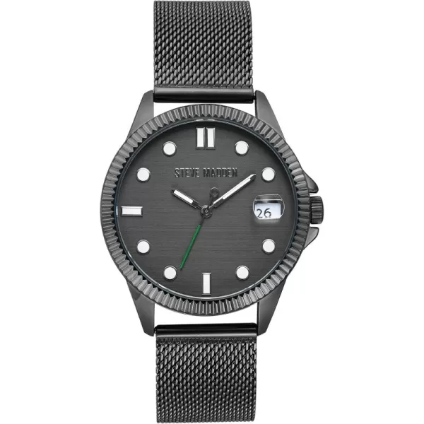 imageSteve Madden Unisex Date Function Mesh Bracelet Watch