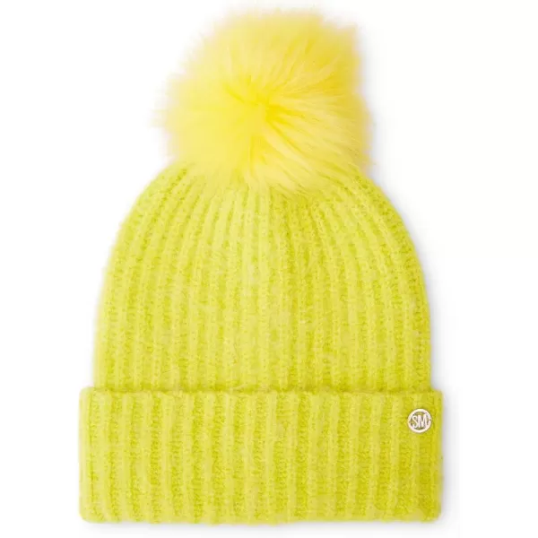 imageSteve Madden Womens Heathered Rib Knit BeanieSulphur