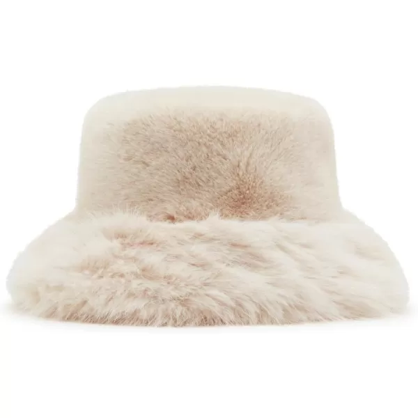imageSteve Madden Womens Lavan Faux Fur Bucket HatIvory