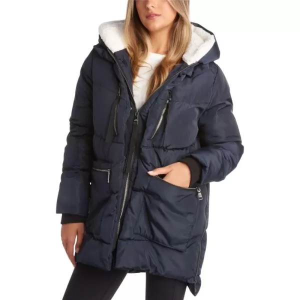 imageSteve Madden Womens Puffer Parka JacketIndigo Heather