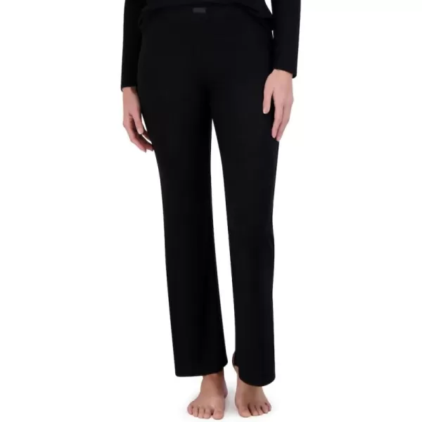 imageSteve Madden Womens Ribbed FlareLeg Sleep PantsBlack
