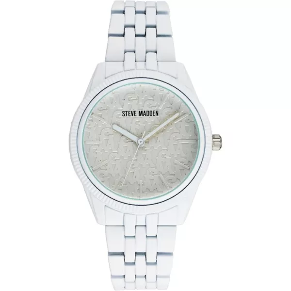 imageSteve Madden Womens Rubberized Bracelet WatchWhite