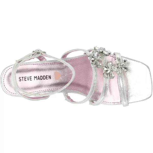 imageSteve Madden Girls Lottie Heeled SandalSilver