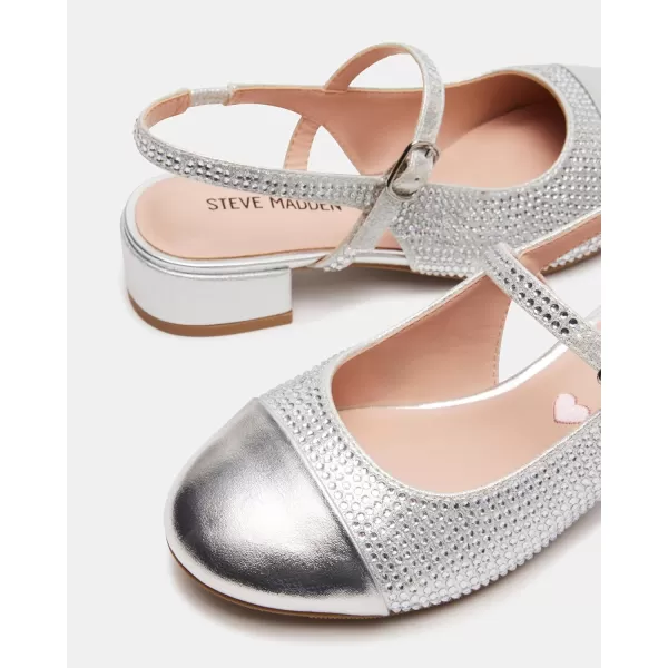 imageSteve Madden Girls Shoes Girls Belinda Mule Silver 1 Little Kid