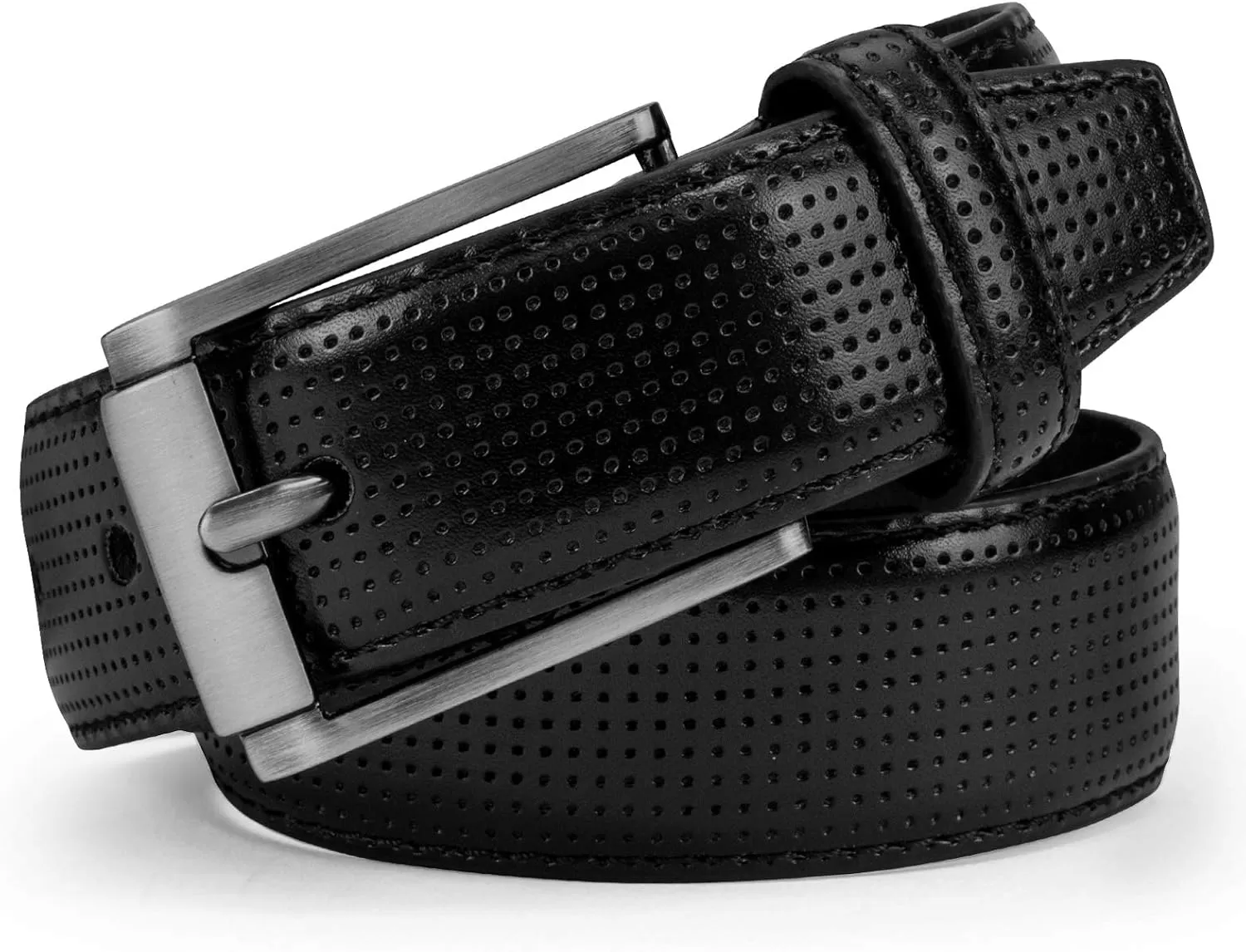 imageSteve Madden Boys Big Belt for KidsBlackPerforated