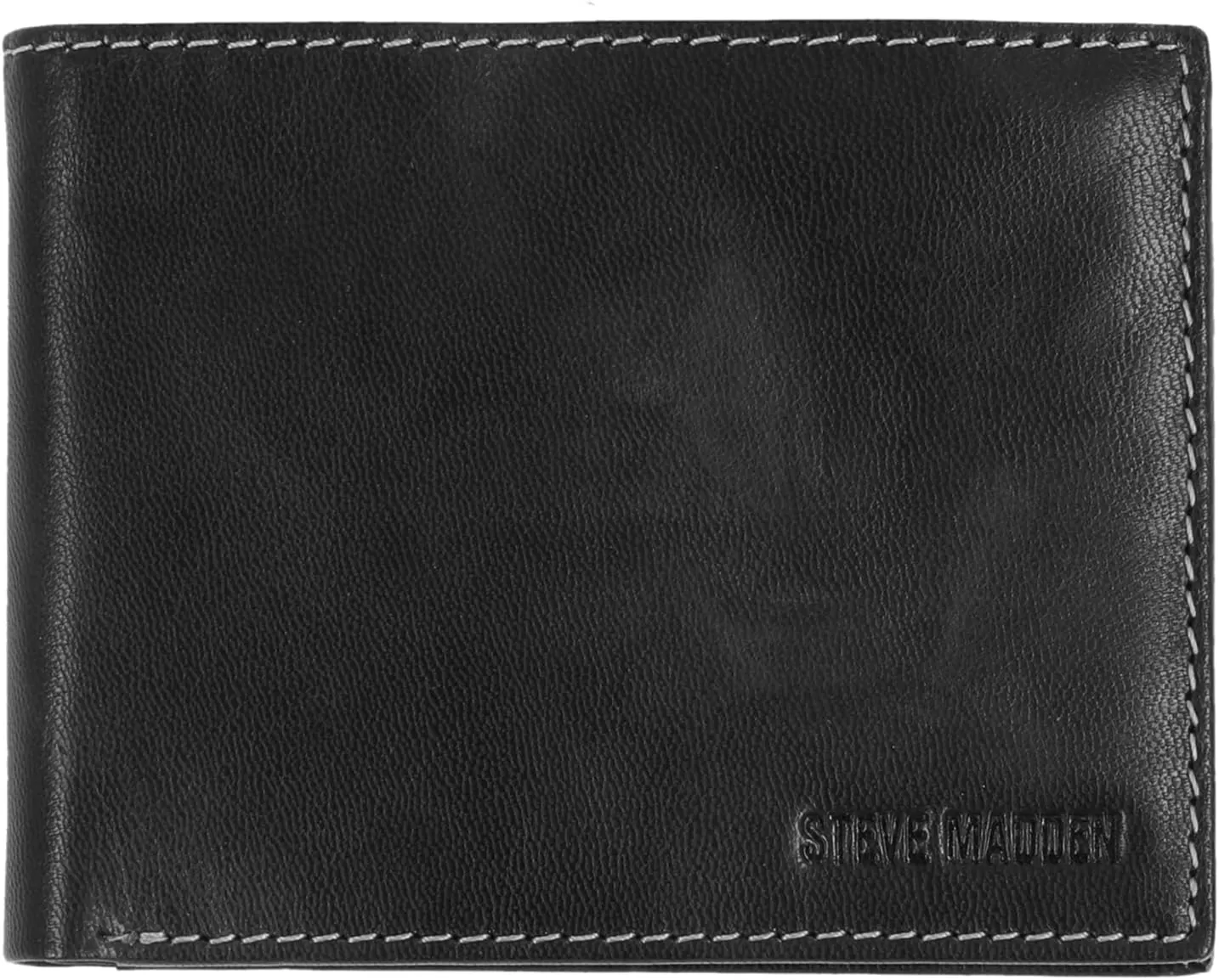 imageSteve Madden Mens Antique Leather Passcase WalletBlack