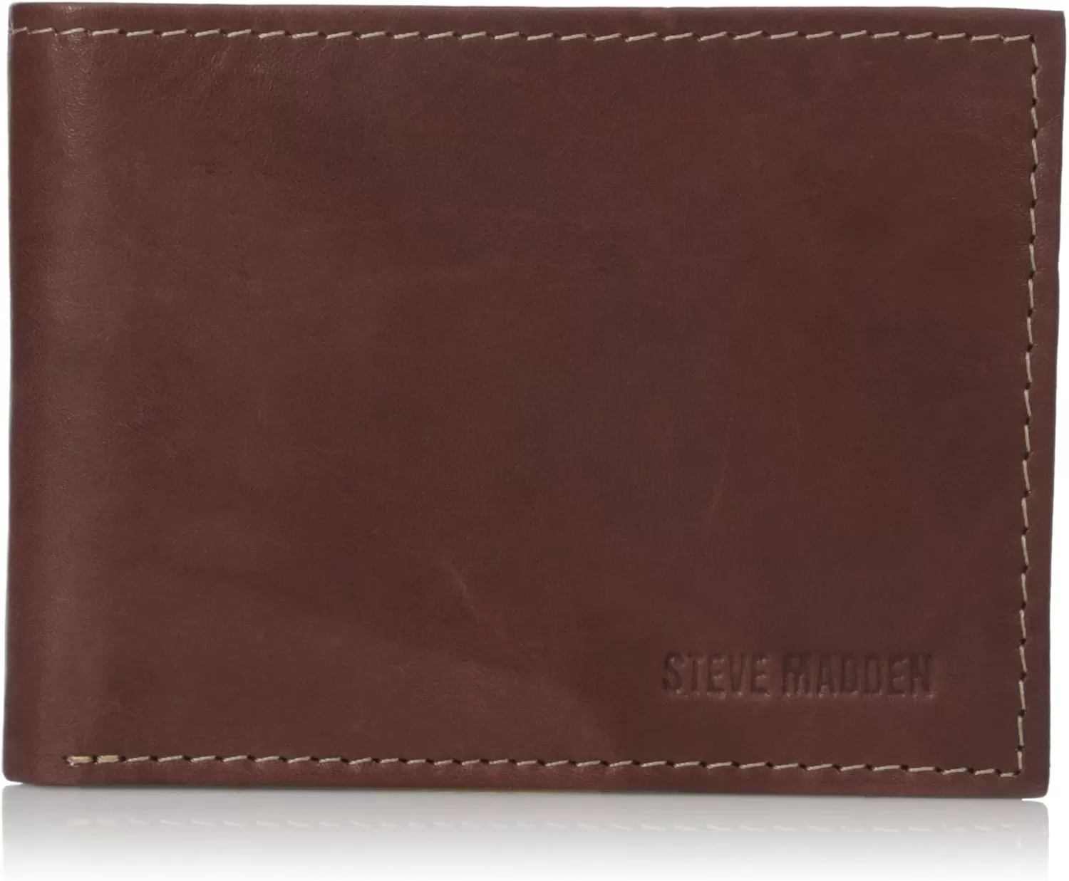 imageSteve Madden Mens Antique Leather Passcase WalletBrown