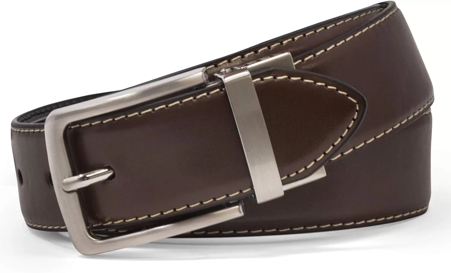 imageSteve Madden Mens Dress Casual Every Day Leather BeltBrownBlack
