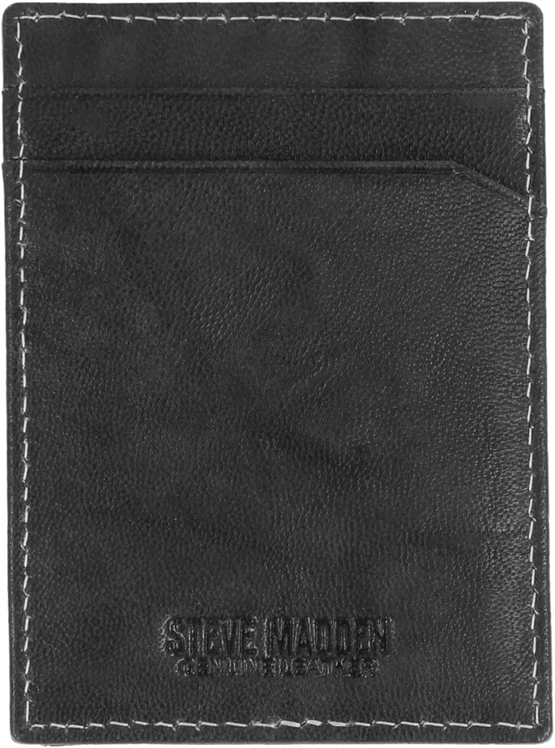 imageSteve Madden Mens Front Pocket Wallet with Money ClipBlack
