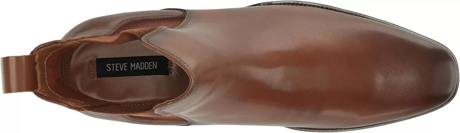 imageSteve Madden Mens Hamlin Chelsea BootTan Leather
