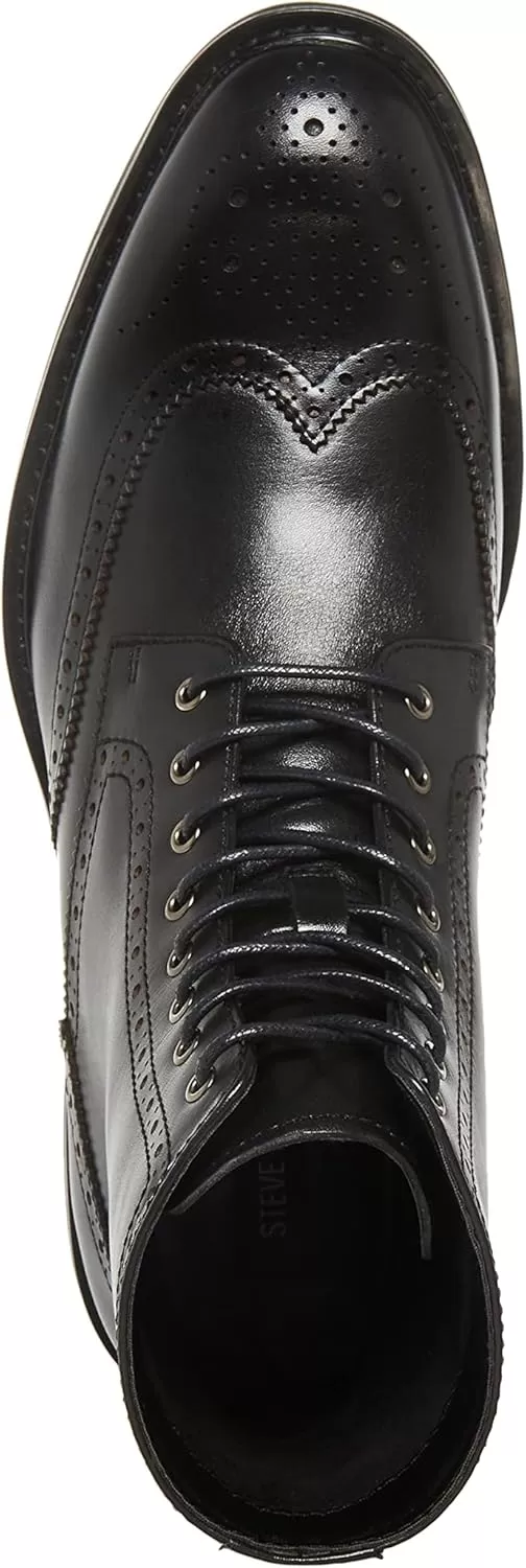 imageSteve Madden Mens Harith Oxford BootBlack Leather