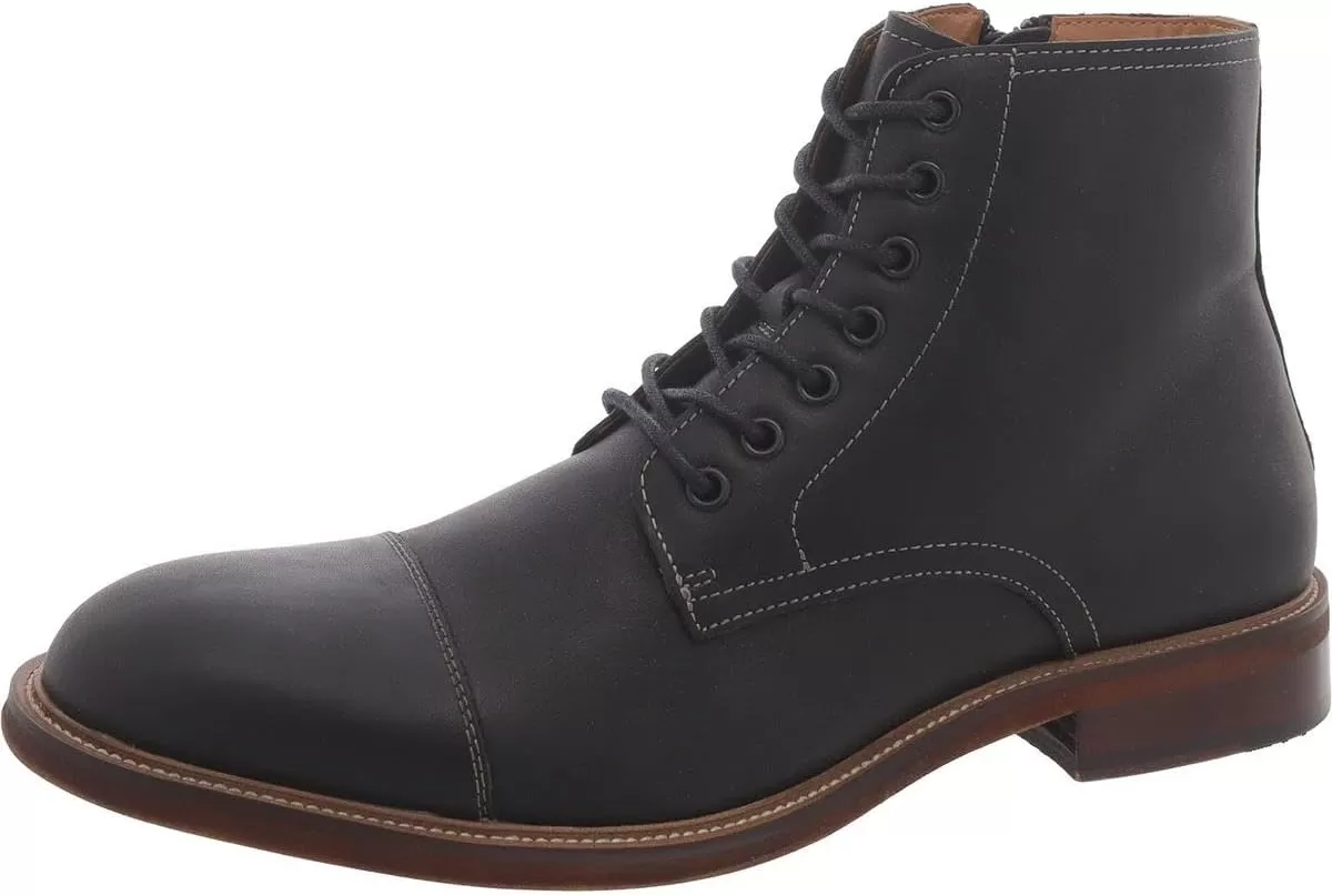 imageSteve Madden Mens Hodge Combat BootBlack Leather