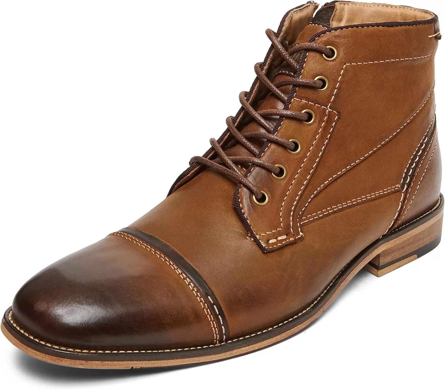 imageSteve Madden Mens Jefries Combat BootDark Tan