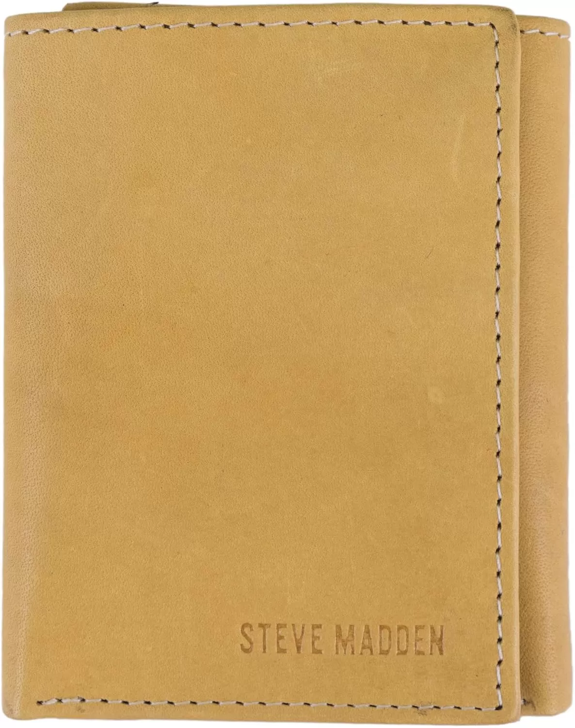 imageSteve Madden Mens RFID Leather Trifold Wallet with Id Window