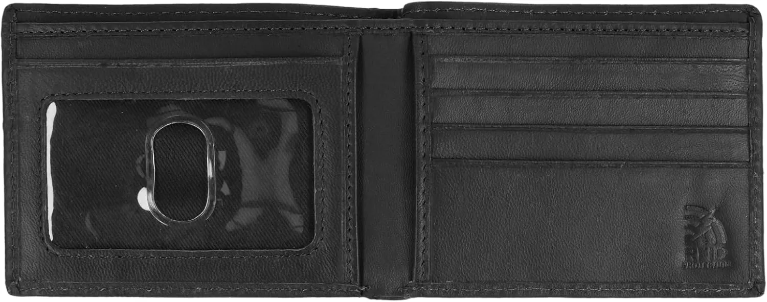 imageSteve Madden Mens RFID Leather Wallet Gift Set with Key FobBlack