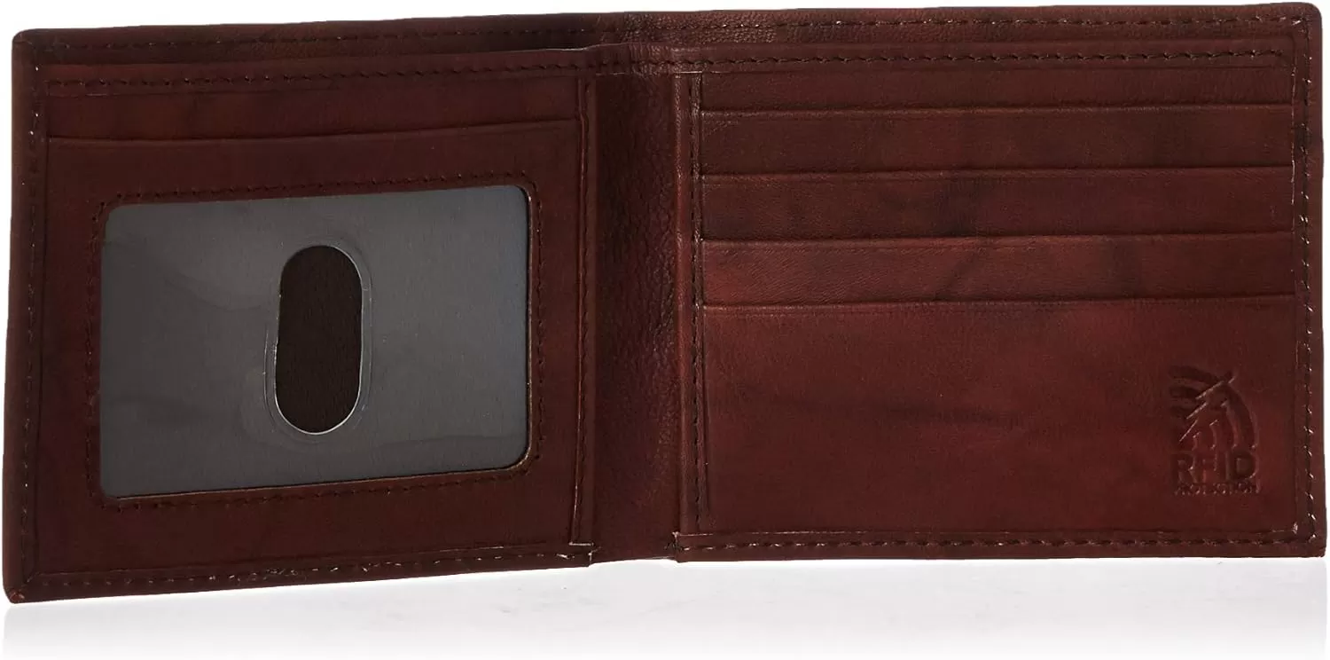 imageSteve Madden Mens RFID Leather Wallet Gift Set with Key FobBrown 2