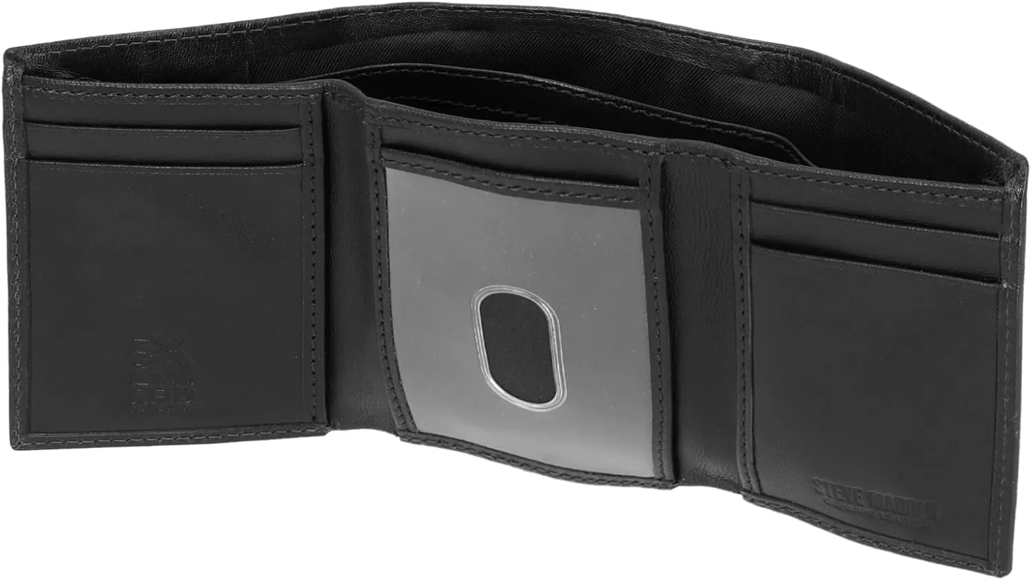 imageSteve Madden Mens RFID Trifold Wallet with Id WindowBlack