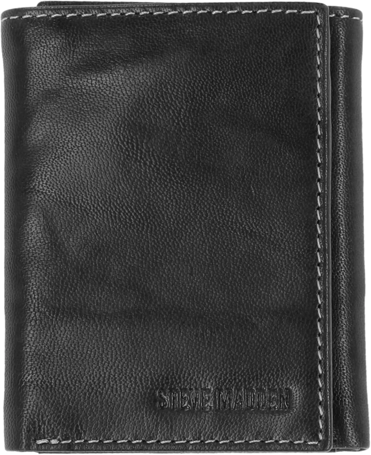 imageSteve Madden Mens RFID Trifold Wallet with Id WindowBlack Antique