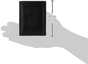 imageSteve Madden Mens RFID Trifold Wallet with Id WindowBlack Antique