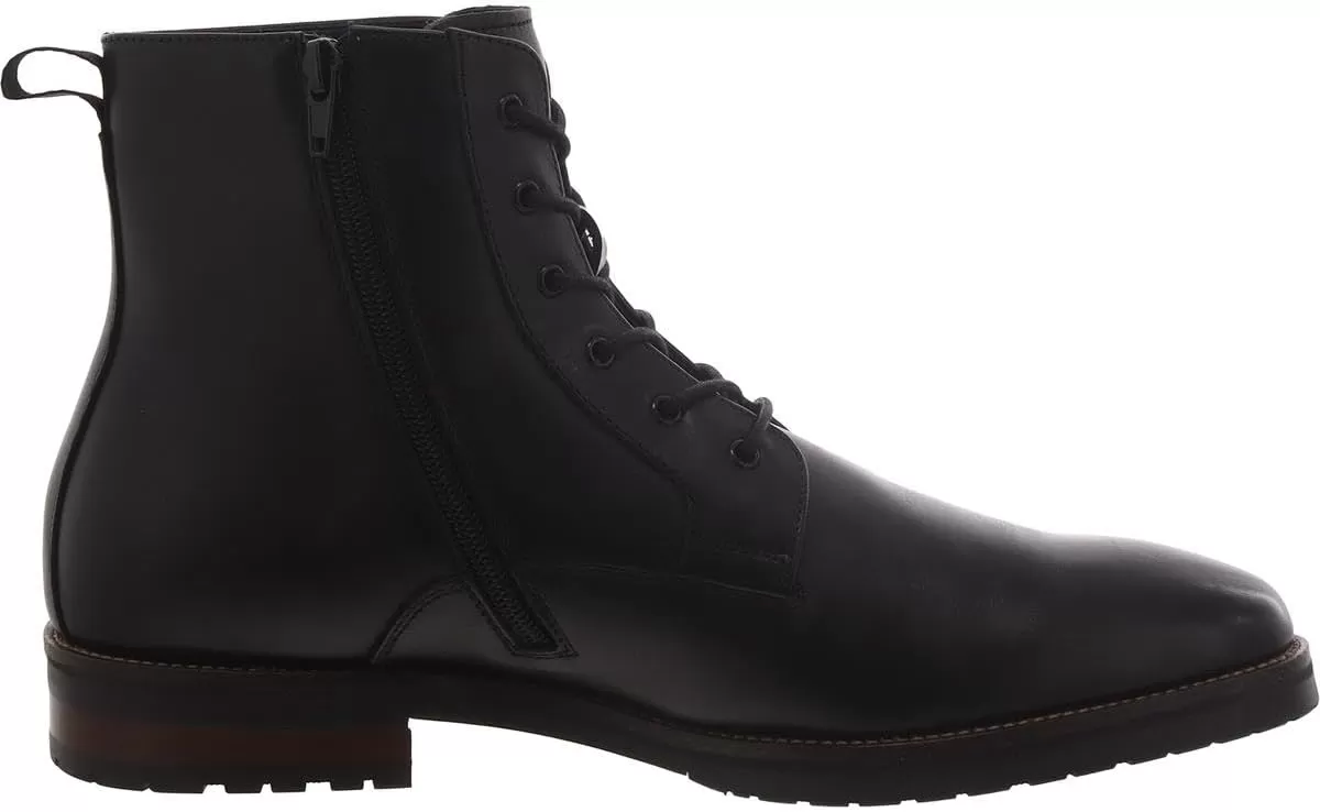 imageSteve Madden Mens Sixtet Combat BootBlack Leather
