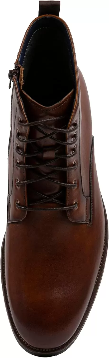 imageSteve Madden Mens Sixtet Combat BootTan Leather