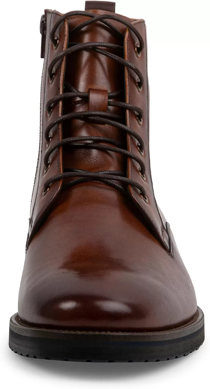 imageSteve Madden Mens Sixtet Combat BootTan Leather