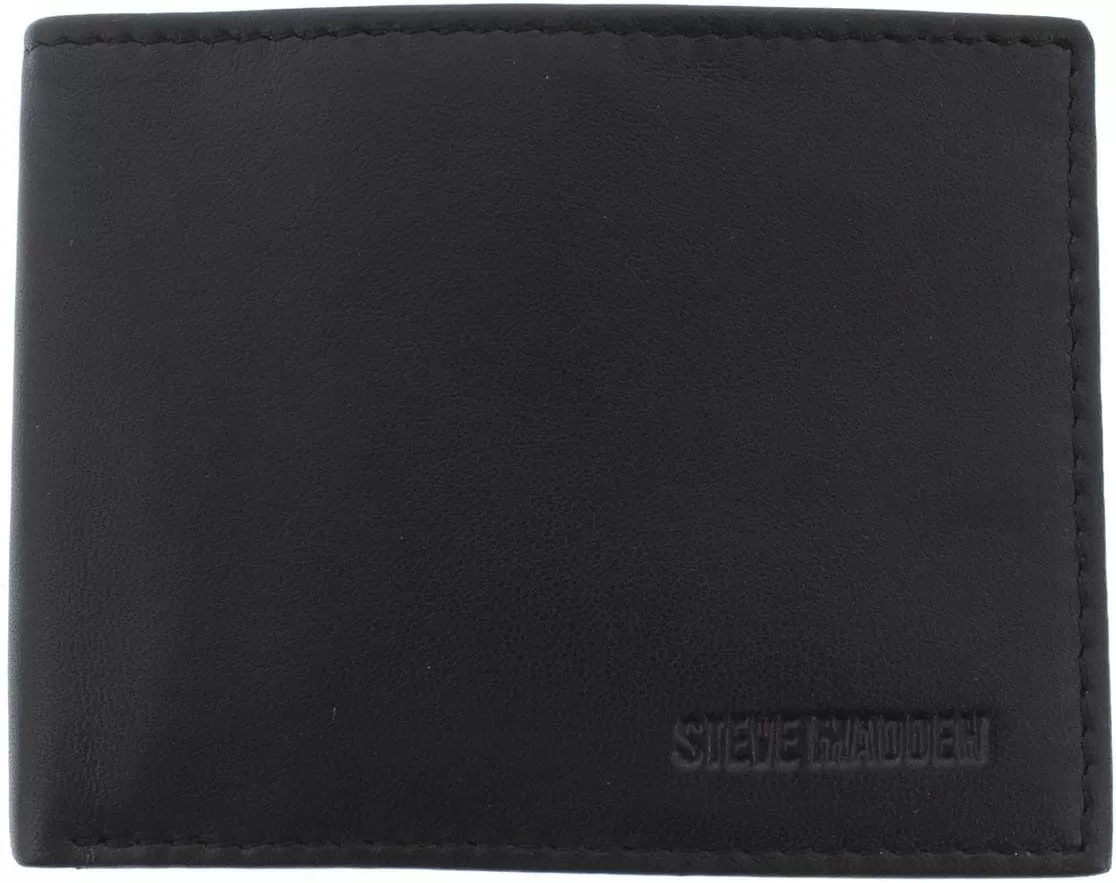 imageSteve Madden Mens Slimfold RFID Leather WalletBlack Glove