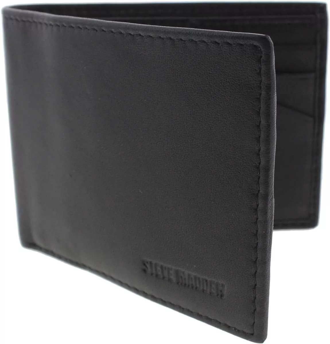 imageSteve Madden Mens Slimfold RFID Leather WalletBlack Glove