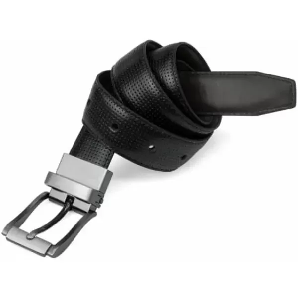 imageSteve Madden Boys Big Reversible Belt for KidsBlackBrownPerforated