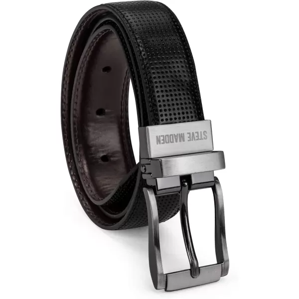 imageSteve Madden Boys Big Reversible Belt for KidsBlackBrownPerforated