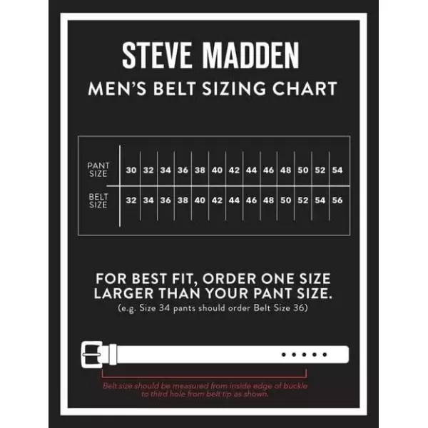 imageSteve Madden Mens Dress Casual Every Day Leather BeltBlackBrown Burnished