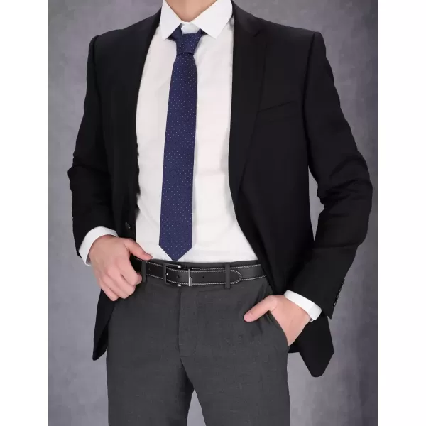 imageSteve Madden Mens Dress Casual Every Day Leather BeltBlackBrown Double Stitch