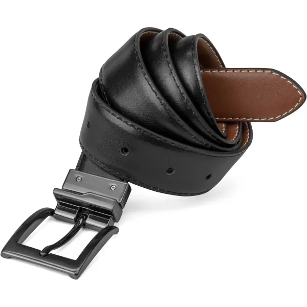 imageSteve Madden Mens Dress Casual Every Day Leather BeltCognacBlack