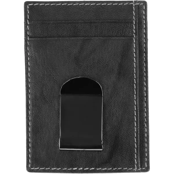imageSteve Madden Mens Front Pocket Wallet with Money ClipBlack