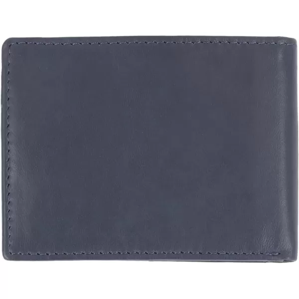 imageSteve Madden Mens RFID Leather Wallet Gift Set with Key FobNavy