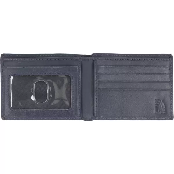 imageSteve Madden Mens RFID Leather Wallet Gift Set with Key FobNavy