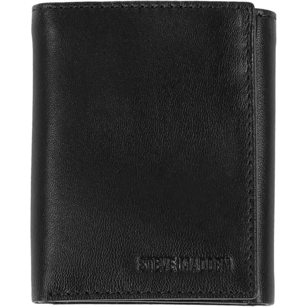imageSteve Madden Mens RFID Trifold Wallet with Id WindowBlack
