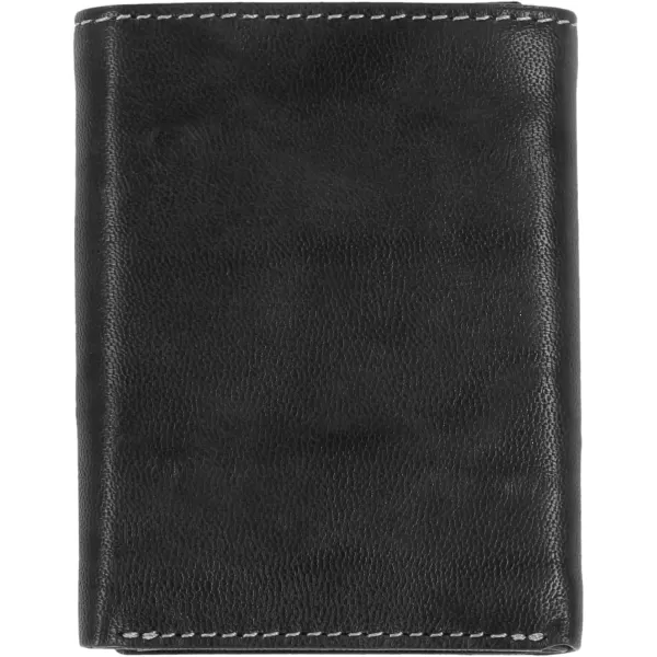 imageSteve Madden Mens RFID Trifold Wallet with Id WindowBlack Antique