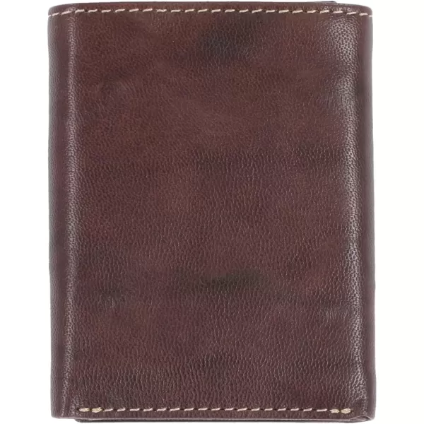 imageSteve Madden Mens RFID Trifold Wallet with Id WindowBrown Antique