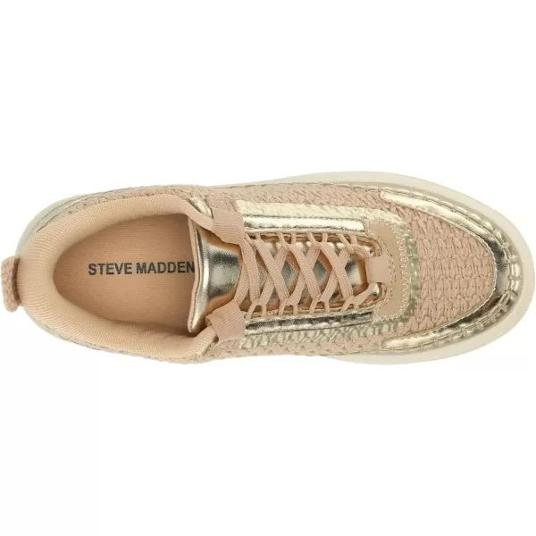 imageSteve Madden Girls Charly SneakerGold Woven