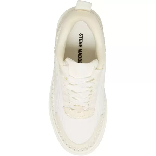 imageSteve Madden Girls Charly SneakerWhite Woven