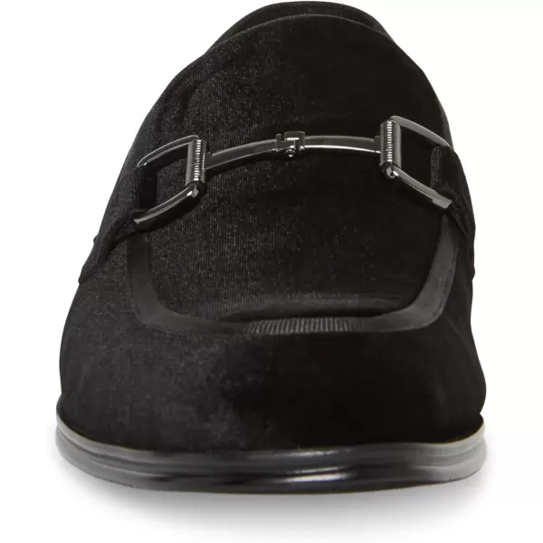 imageSteve Madden Mens Aahron LoaferBlack Velvet WSilver Bit