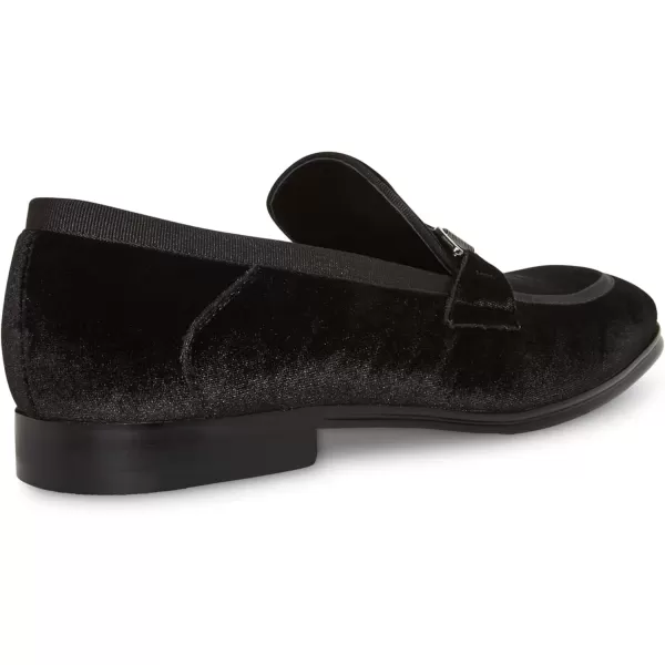 imageSteve Madden Mens Aahron LoaferBlack Velvet WSilver Bit